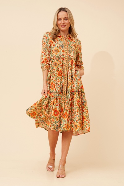 MANYA FLORAL TIERED DRESS