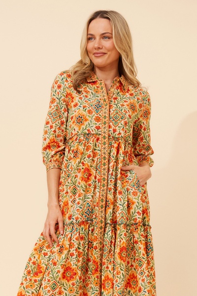 MANYA FLORAL TIERED DRESS