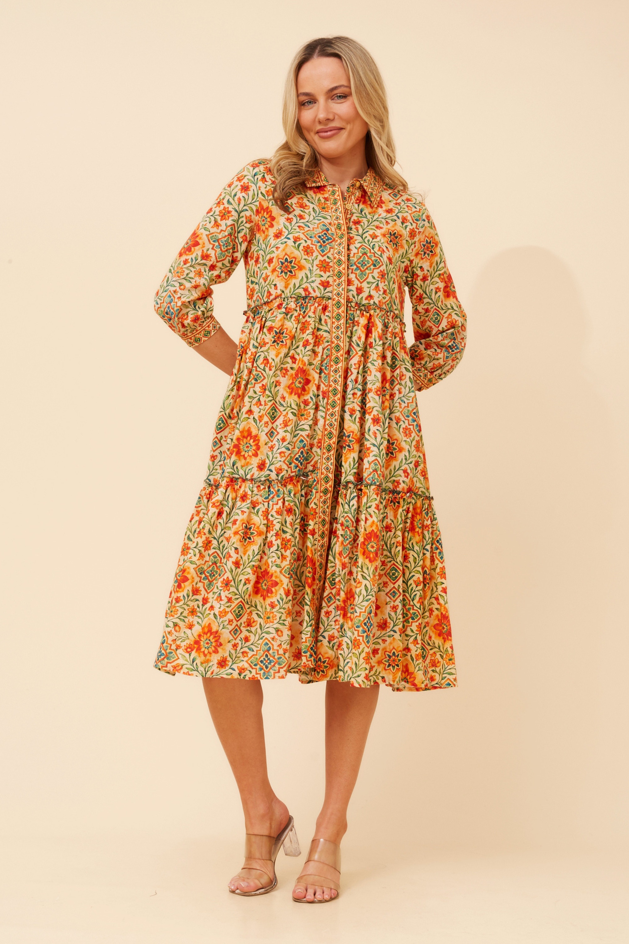 MANYA FLORAL TIERED DRESS