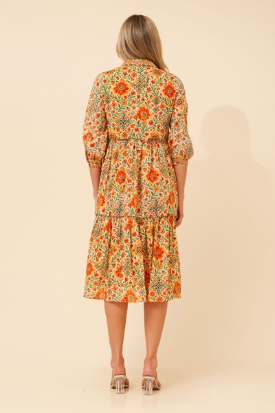 MANYA FLORAL TIERED DRESS