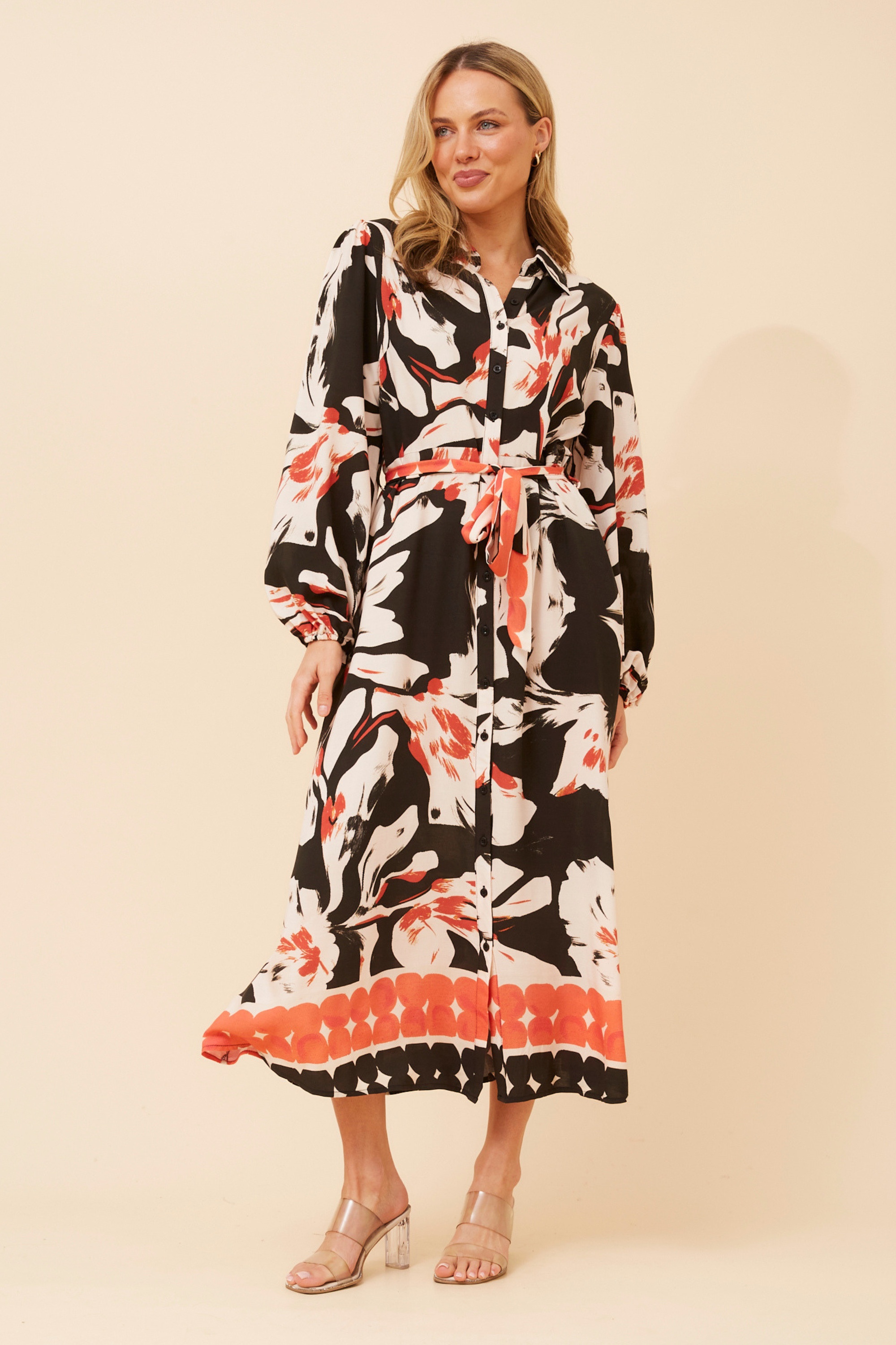 MAREN ABSTRACT PRINT DRESS