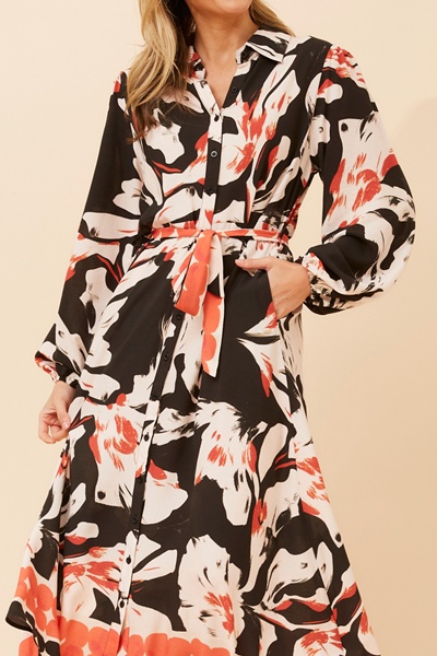 MAREN ABSTRACT PRINT DRESS