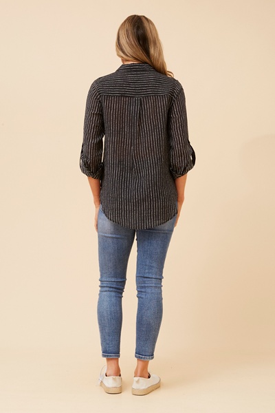 MARGARET STRIPE PRINT SHIRT