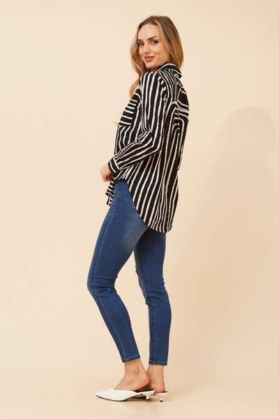 MARGARET STRIPE PRINT TOP