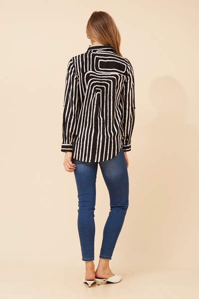 MARGARET STRIPE PRINT TOP