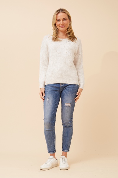 MARIN WOOL BLEND KNIT PULLOVER