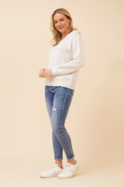 MARIN WOOL BLEND KNIT PULLOVER