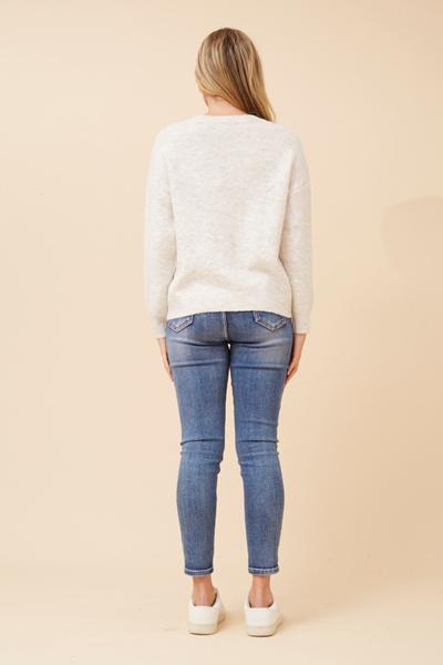 MARIN WOOL BLEND KNIT PULLOVER