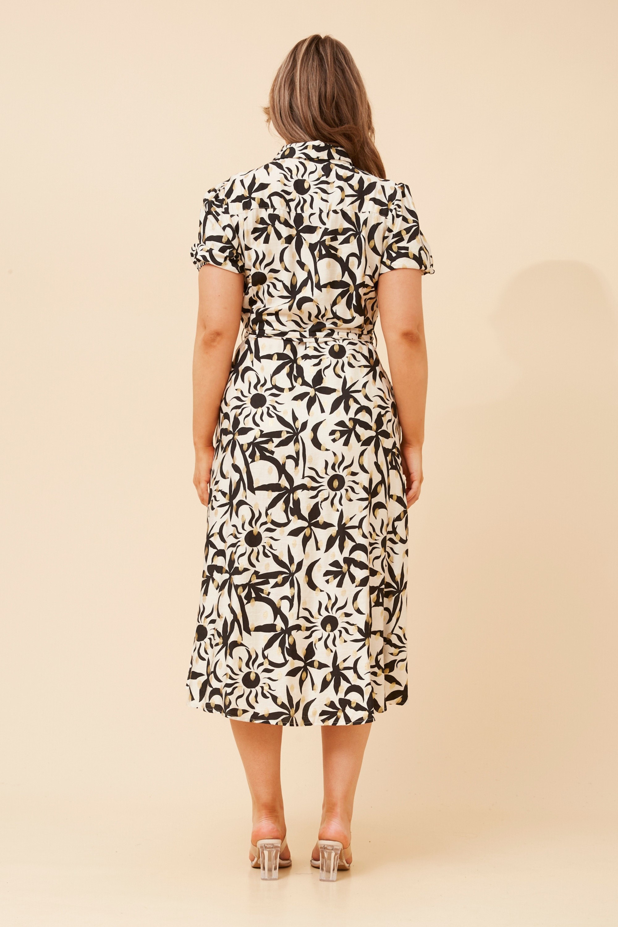 MARKI FOIL PRINT SHIRT DRESS