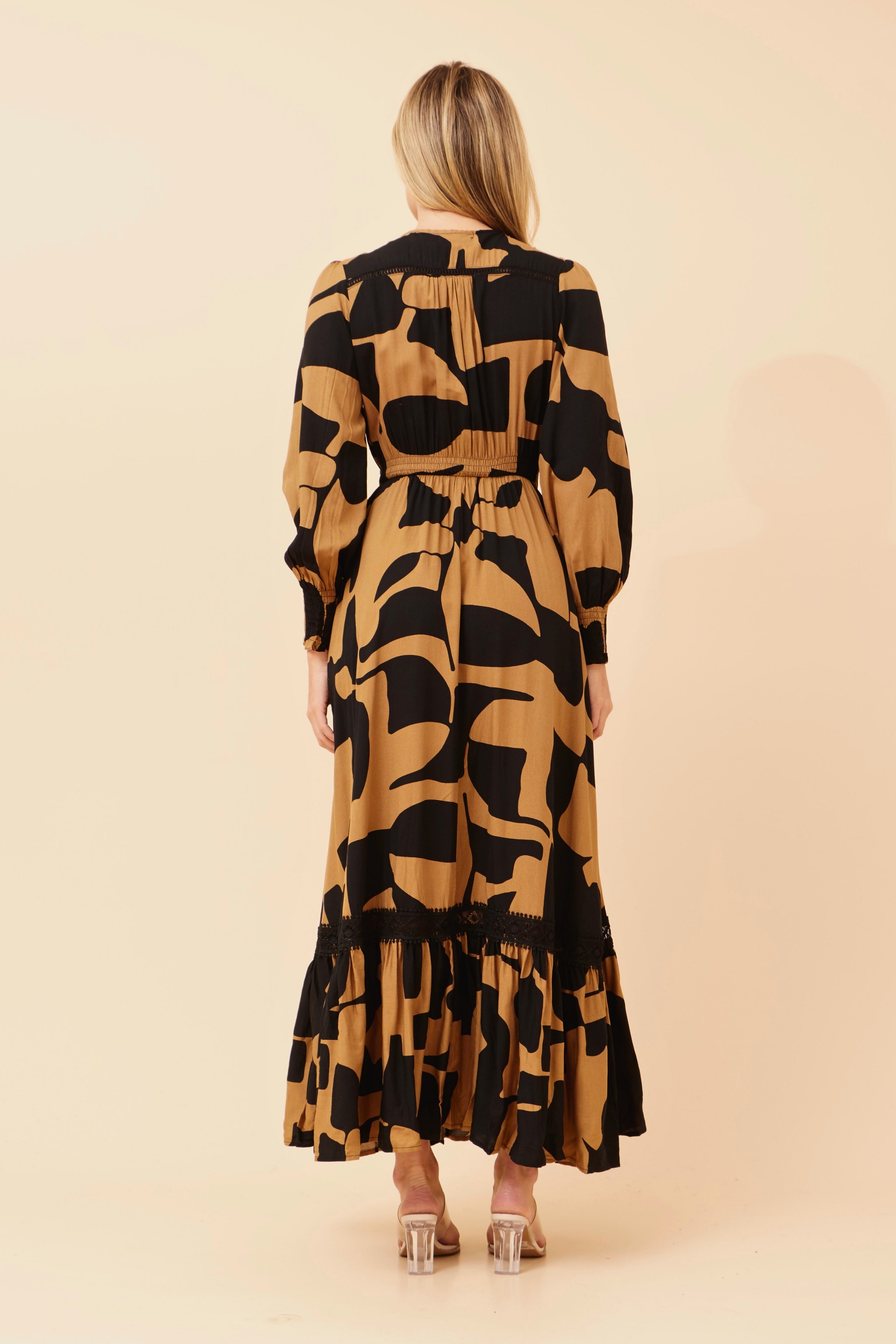 MARRAKECH ABSTRACT PRINT MAXI DRESS