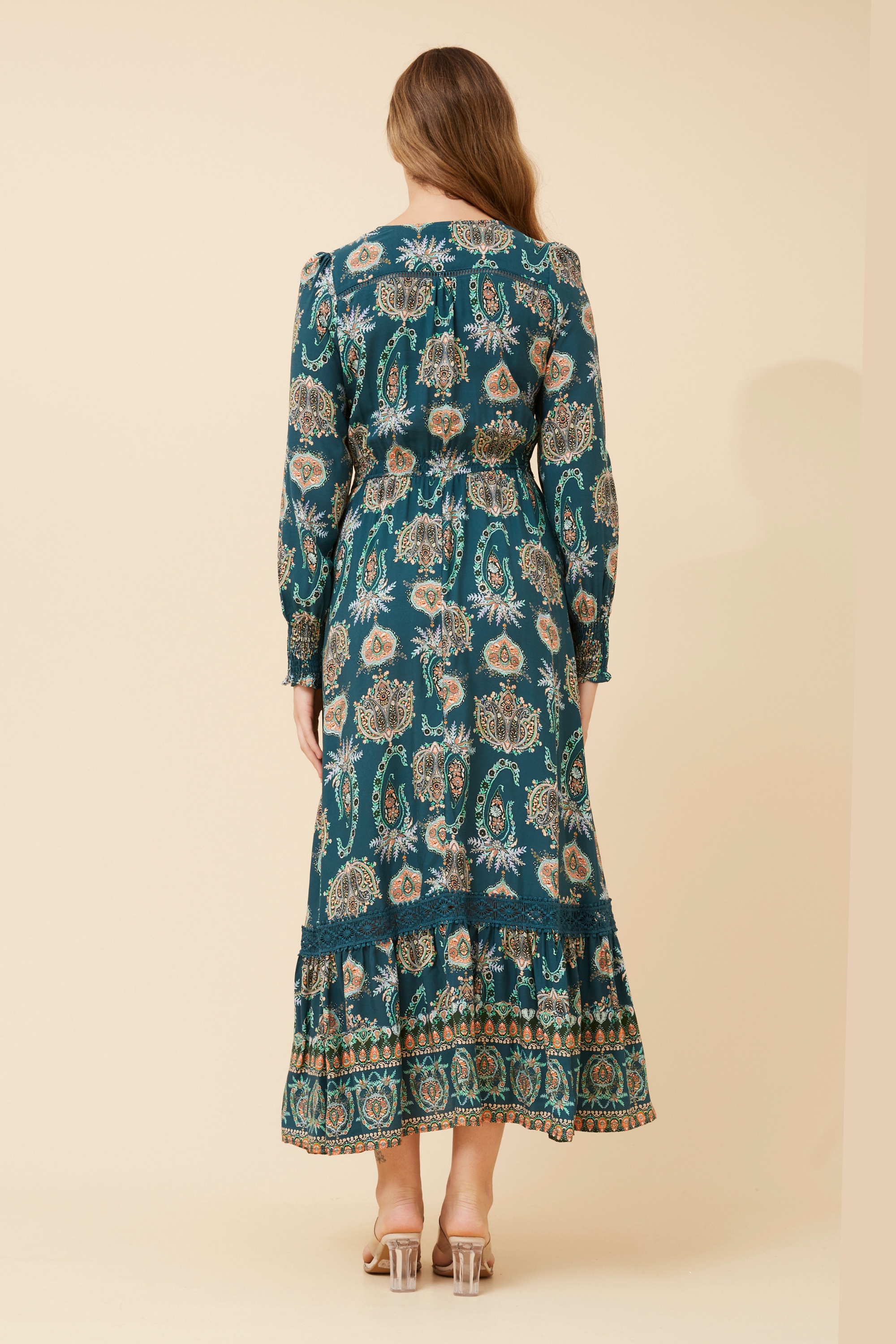 MARRAKECH BORDER PRINT MAXI DRESS