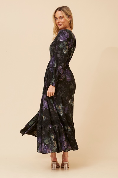 MARRAKECH BUTTERFLY PRINT MAXI DRESS
