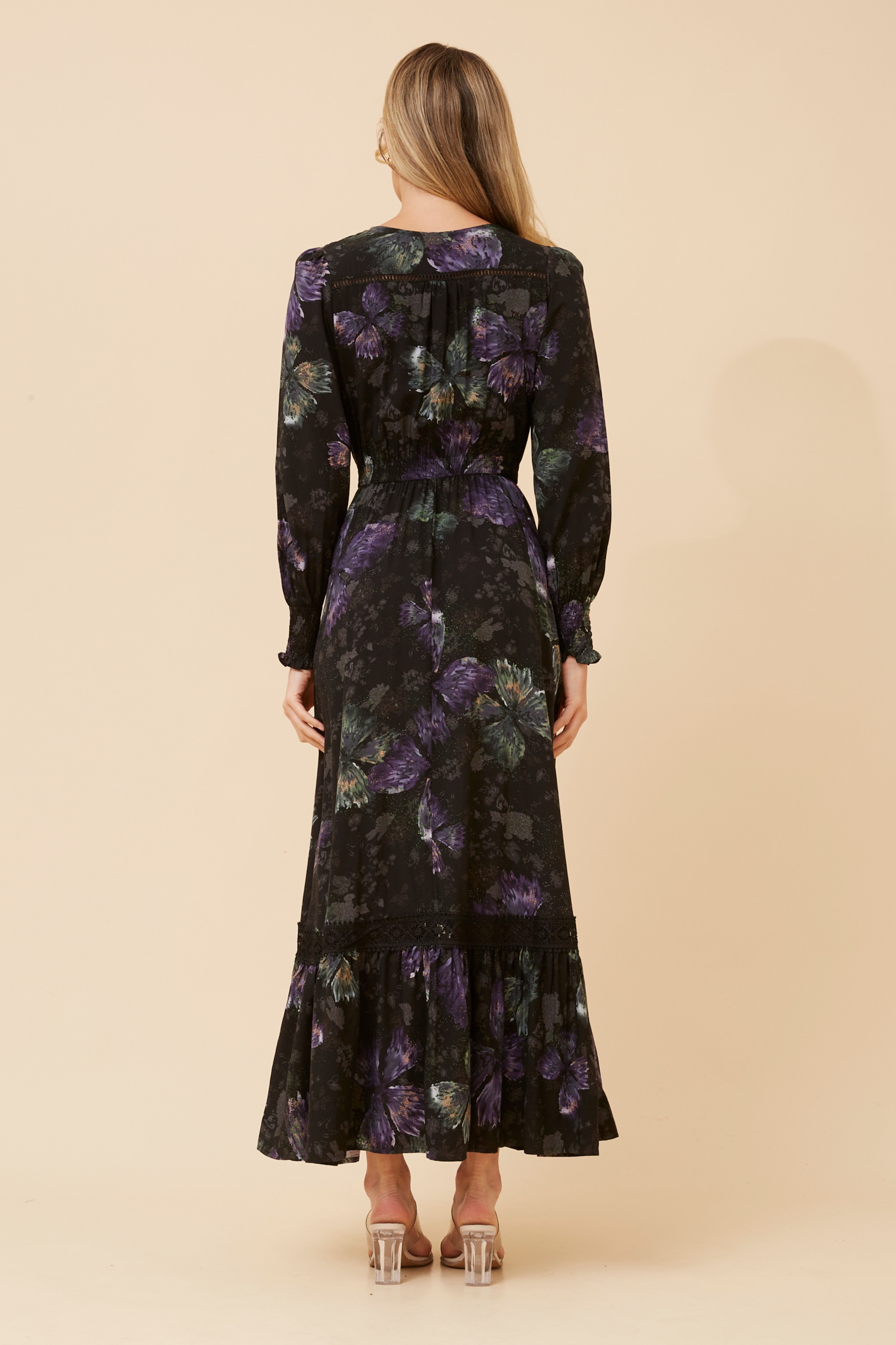 MARRAKECH BUTTERFLY PRINT MAXI DRESS
