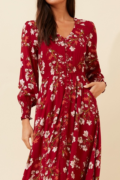 MARRAKECH FLORAL MAXI DRESS
