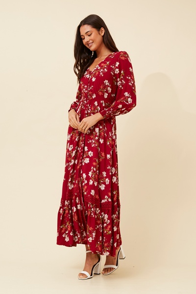 MARRAKECH FLORAL MAXI DRESS