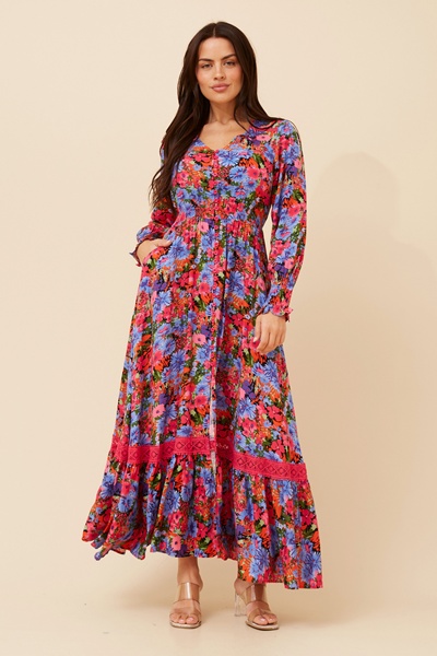 MARRAKECH FLORAL MAXI DRESS