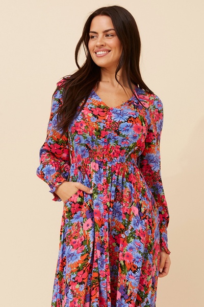 MARRAKECH FLORAL MAXI DRESS