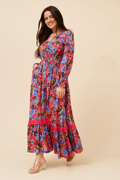 MARRAKECH FLORAL MAXI DRESS