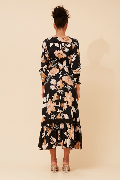 MARRAKECH FLORAL PRINT MAXI DRESS