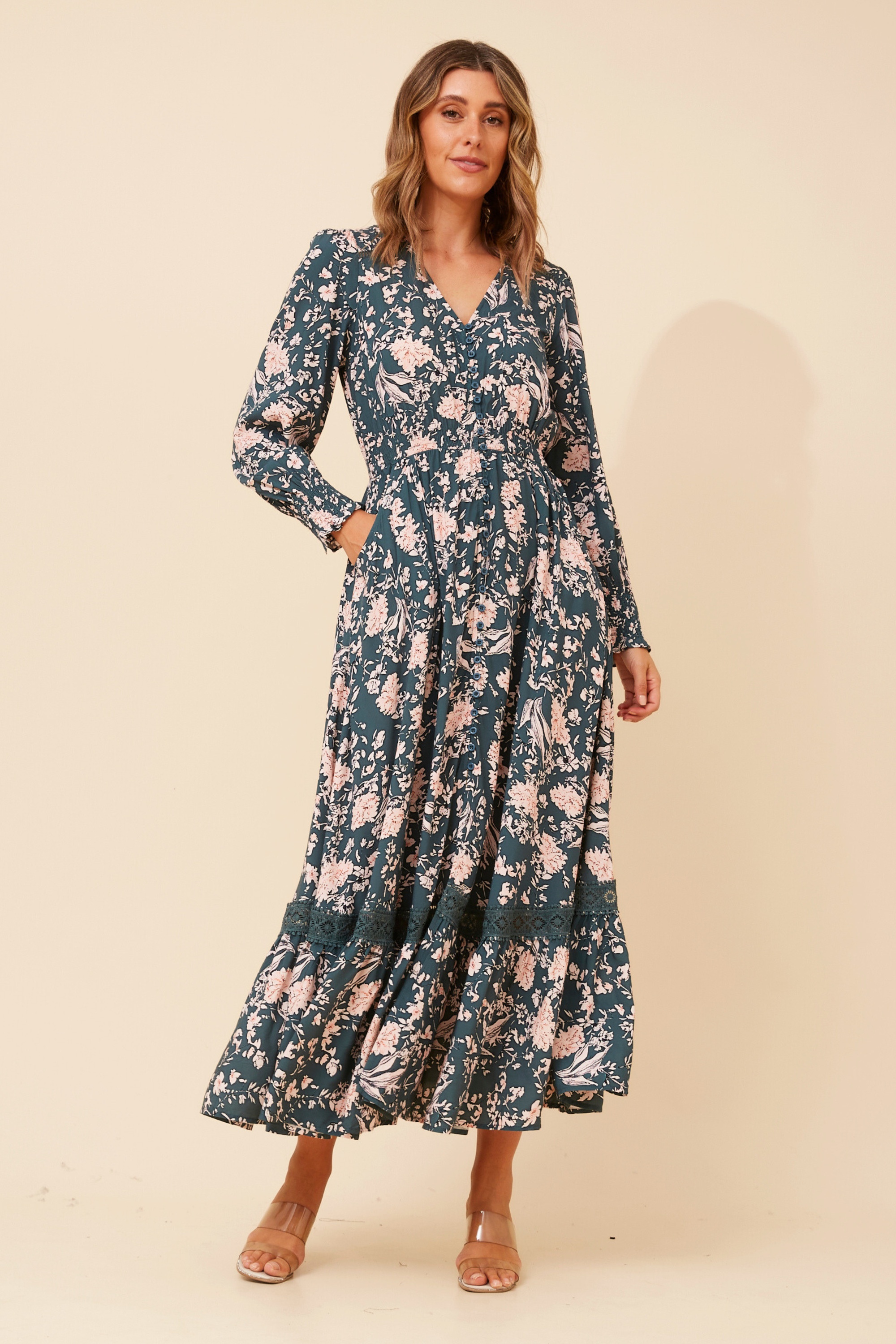 MARRAKECH FLORAL PRINT MAXI DRESS