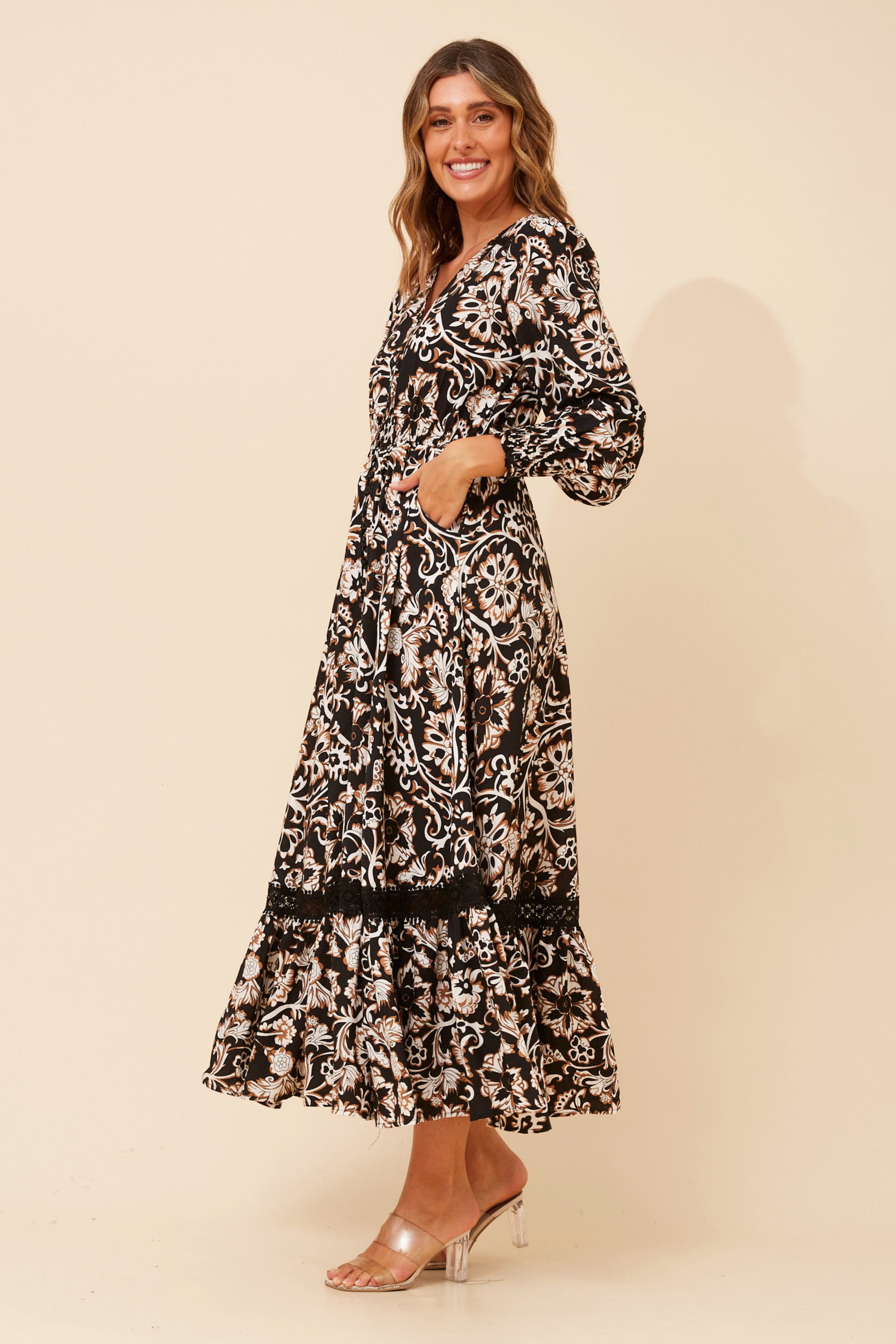 MARRAKECH FLORAL PRINT MAXI DRESS