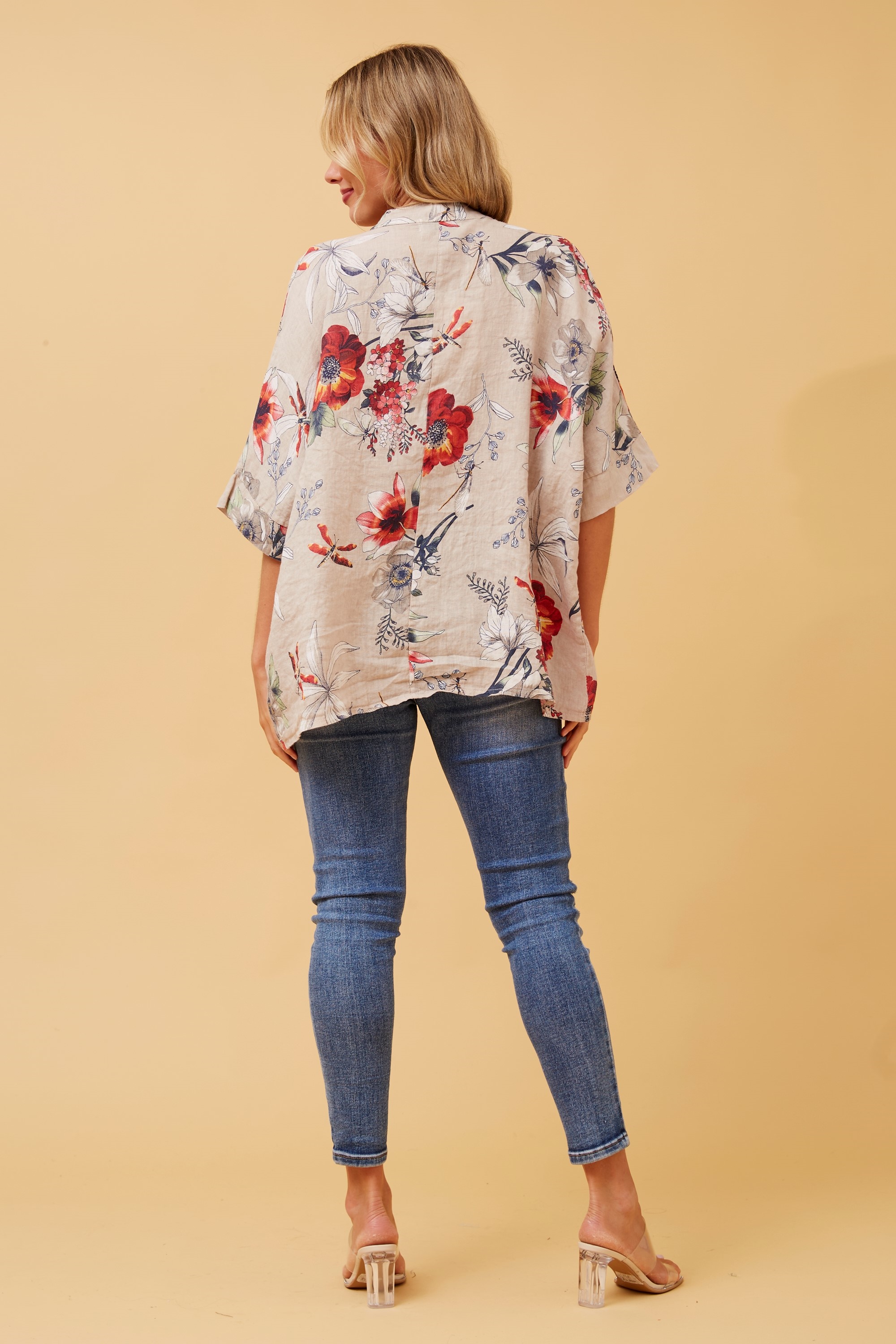 MATTEA FLORAL LINEN TOP