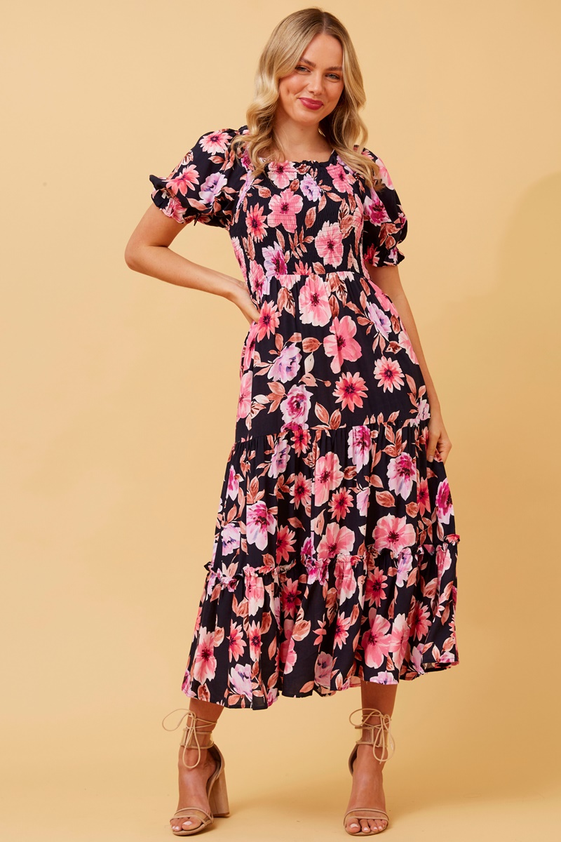 Maude floral midi dress & Buy Online & Femme Connection