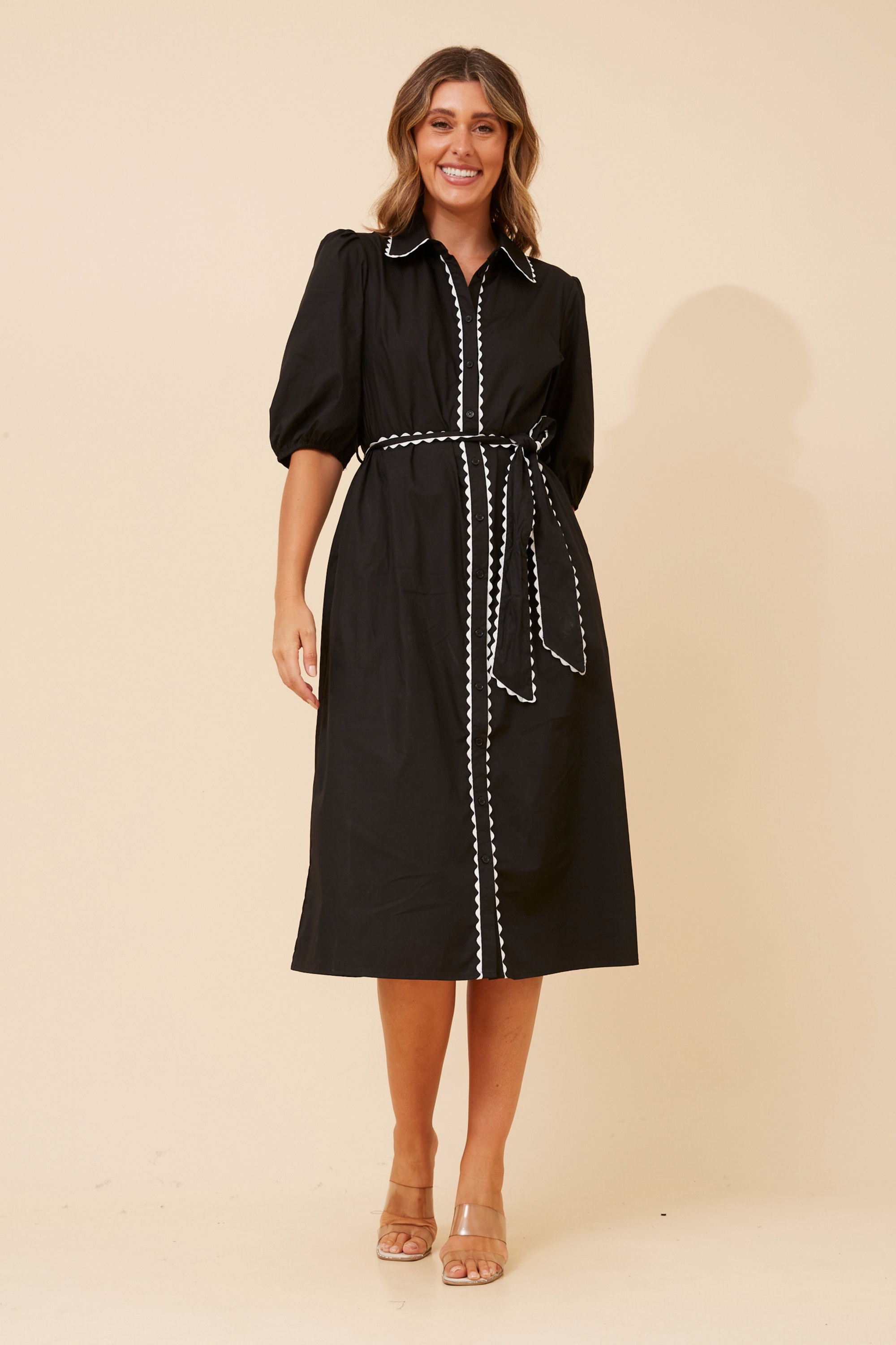 MAURA RIC RAC MIDI DRESS