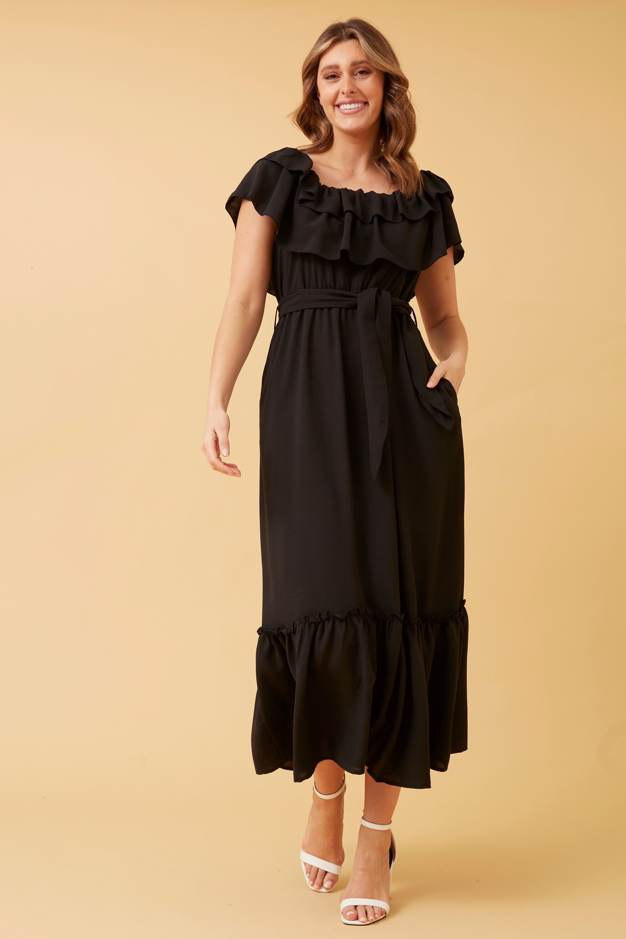 Off shoulder clearance maxi dress online