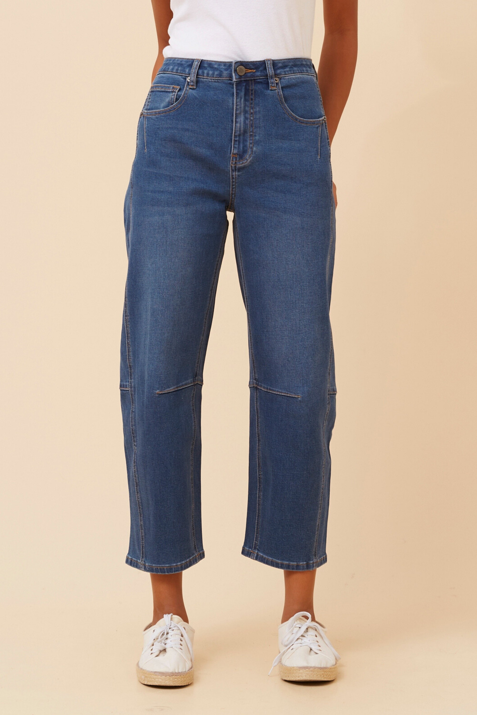 MECONI DENIM BARREL PANTS