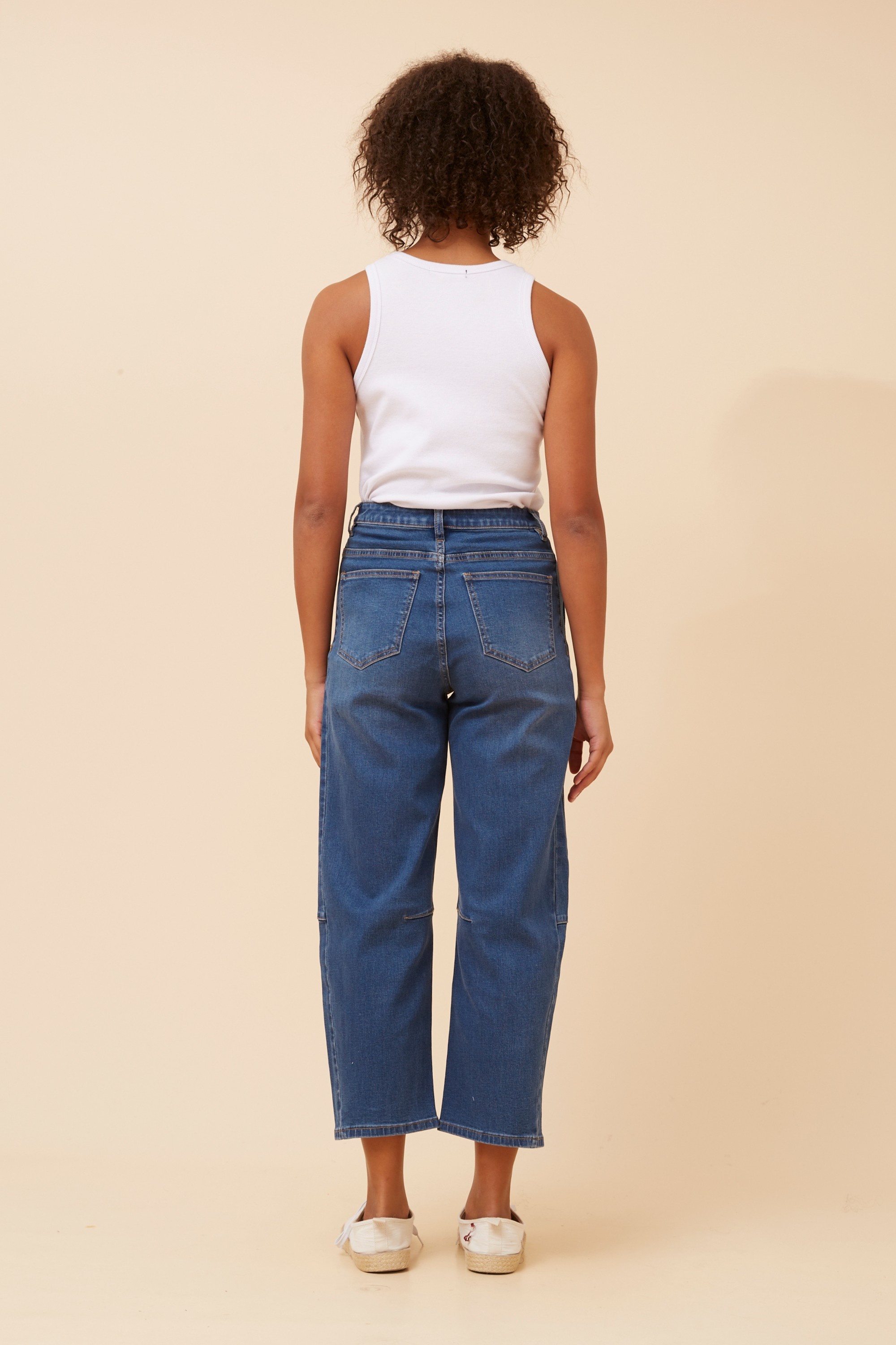 MECONI DENIM BARREL PANTS