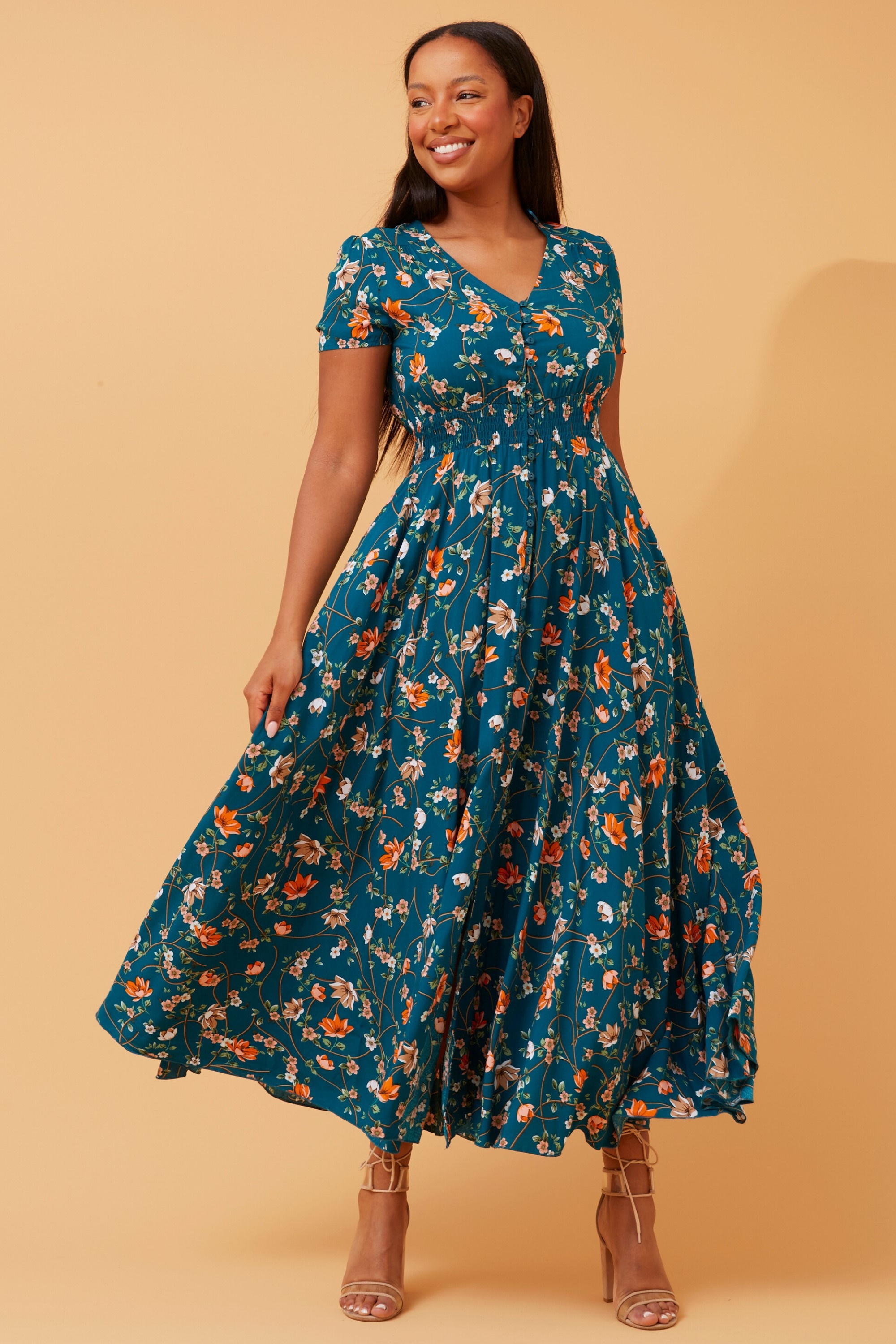 Megan floral maxi dress Buy Online Femme Connection