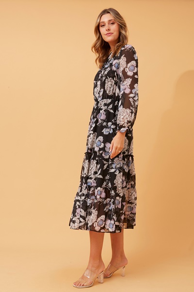 MELA FLORAL MIDI DRESS