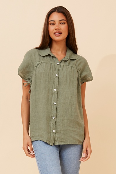 MELE SOLID LINEN SHIRT