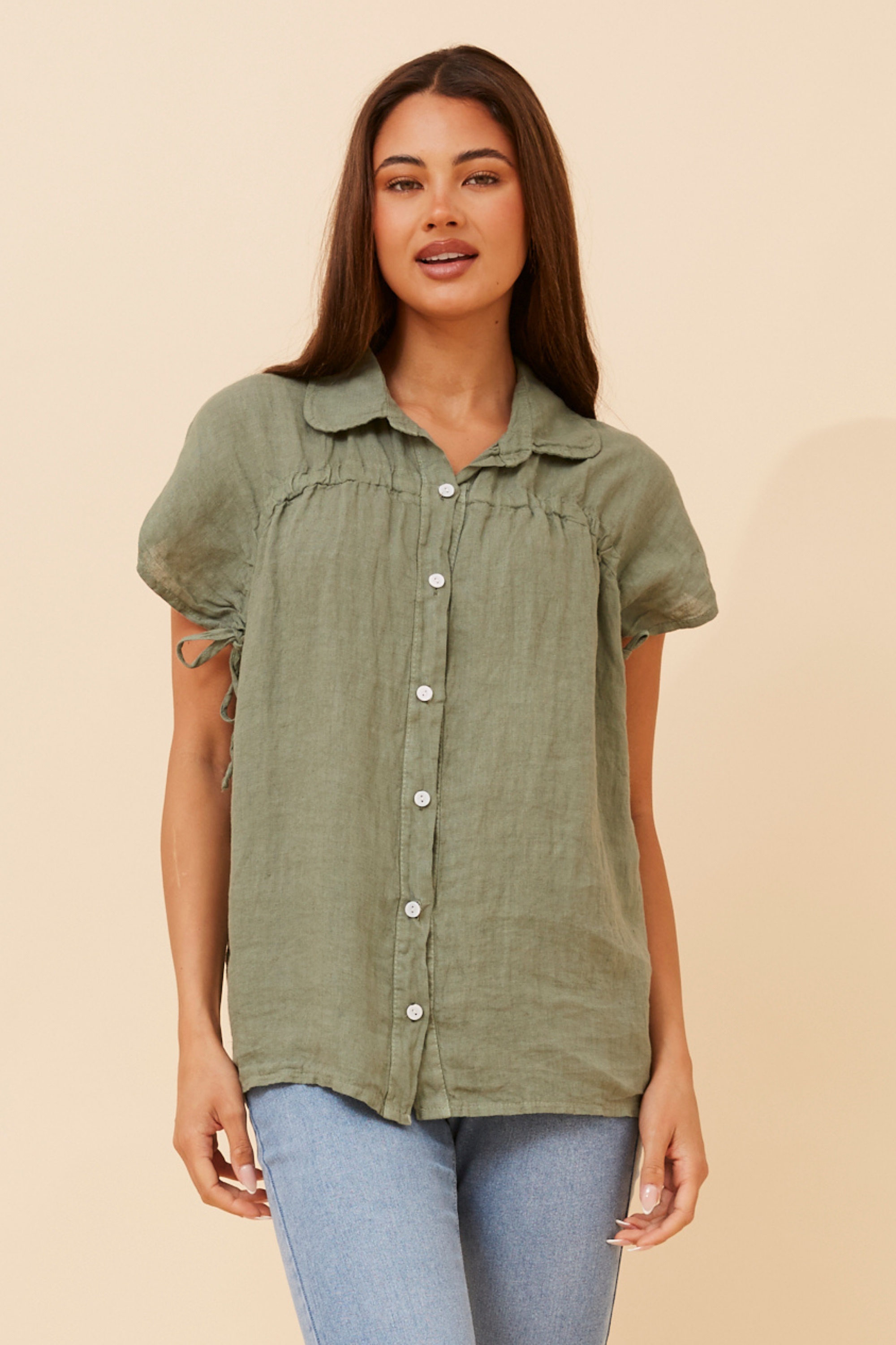 MELE SOLID LINEN SHIRT