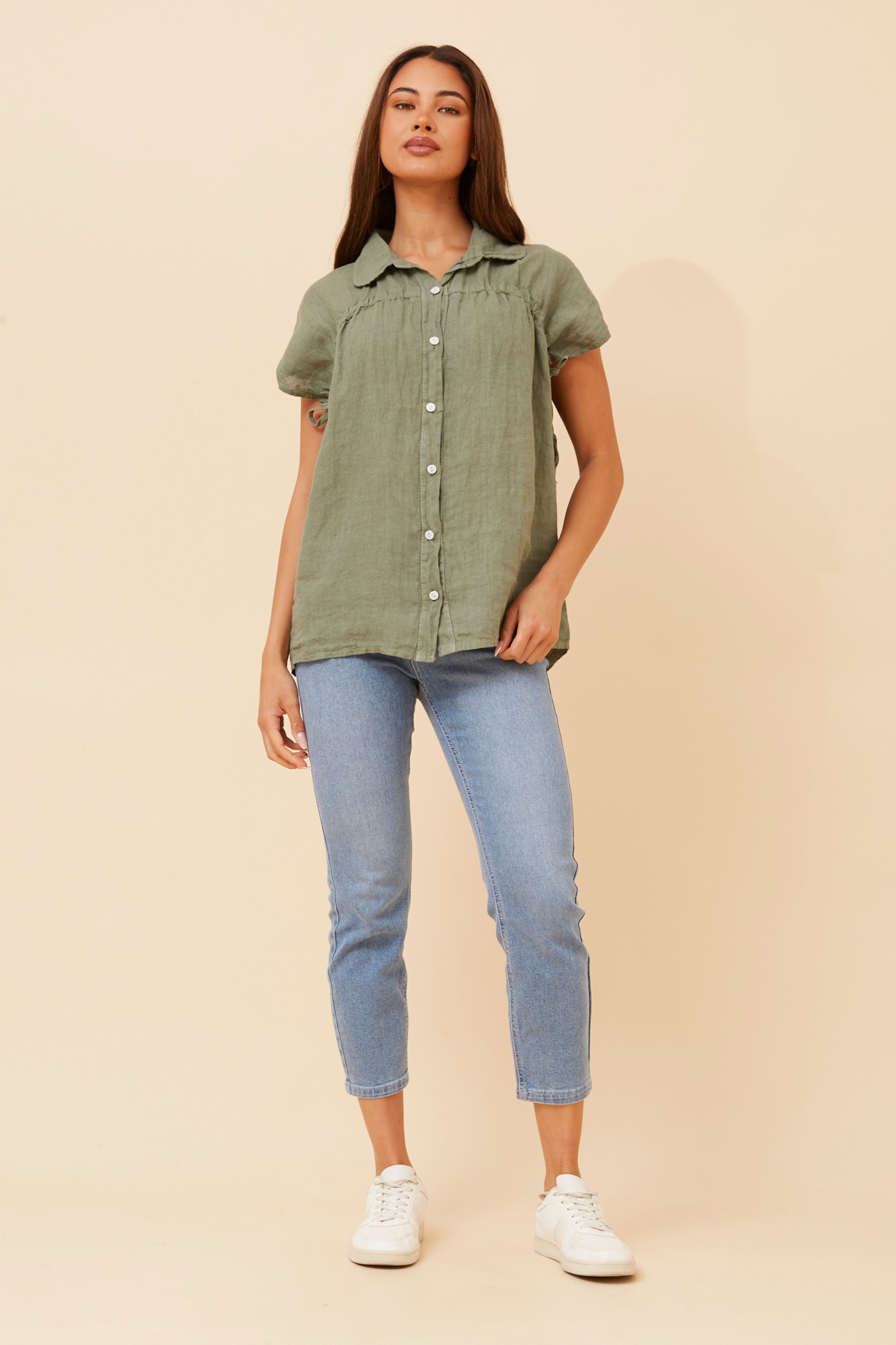MELE SOLID LINEN SHIRT