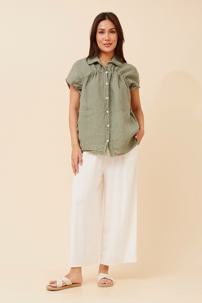 MELE SOLID LINEN SHIRT