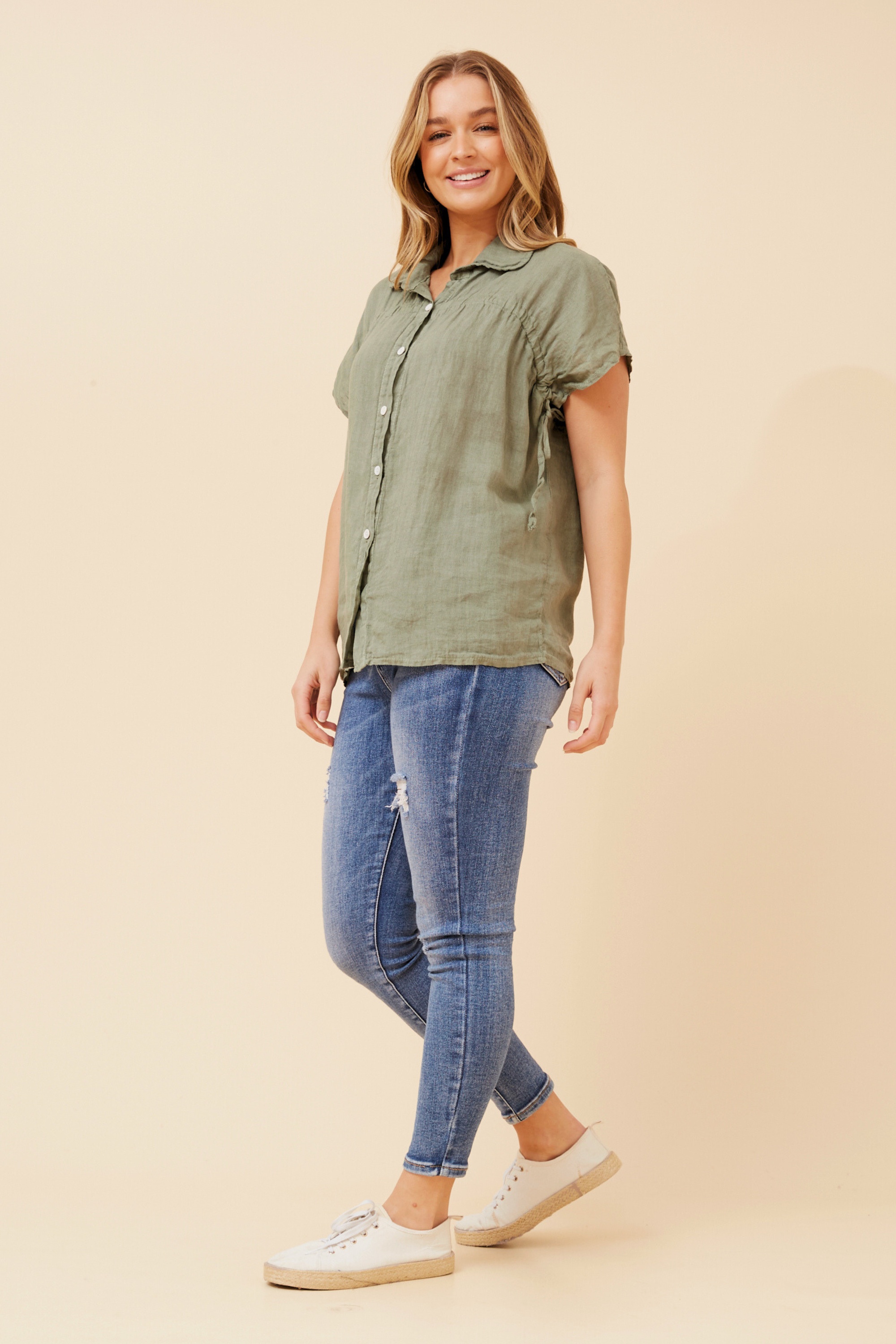 MELE SOLID LINEN SHIRT