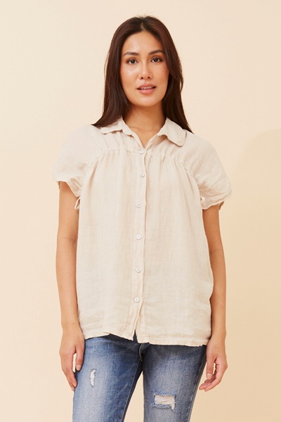 MELE SOLID LINEN SHIRT
