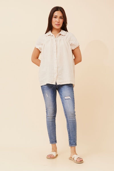 MELE SOLID LINEN SHIRT