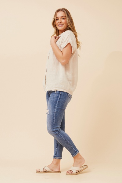 MELE SOLID LINEN SHIRT