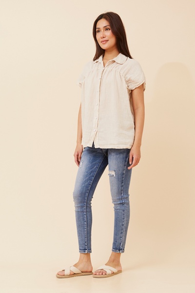 MELE SOLID LINEN SHIRT