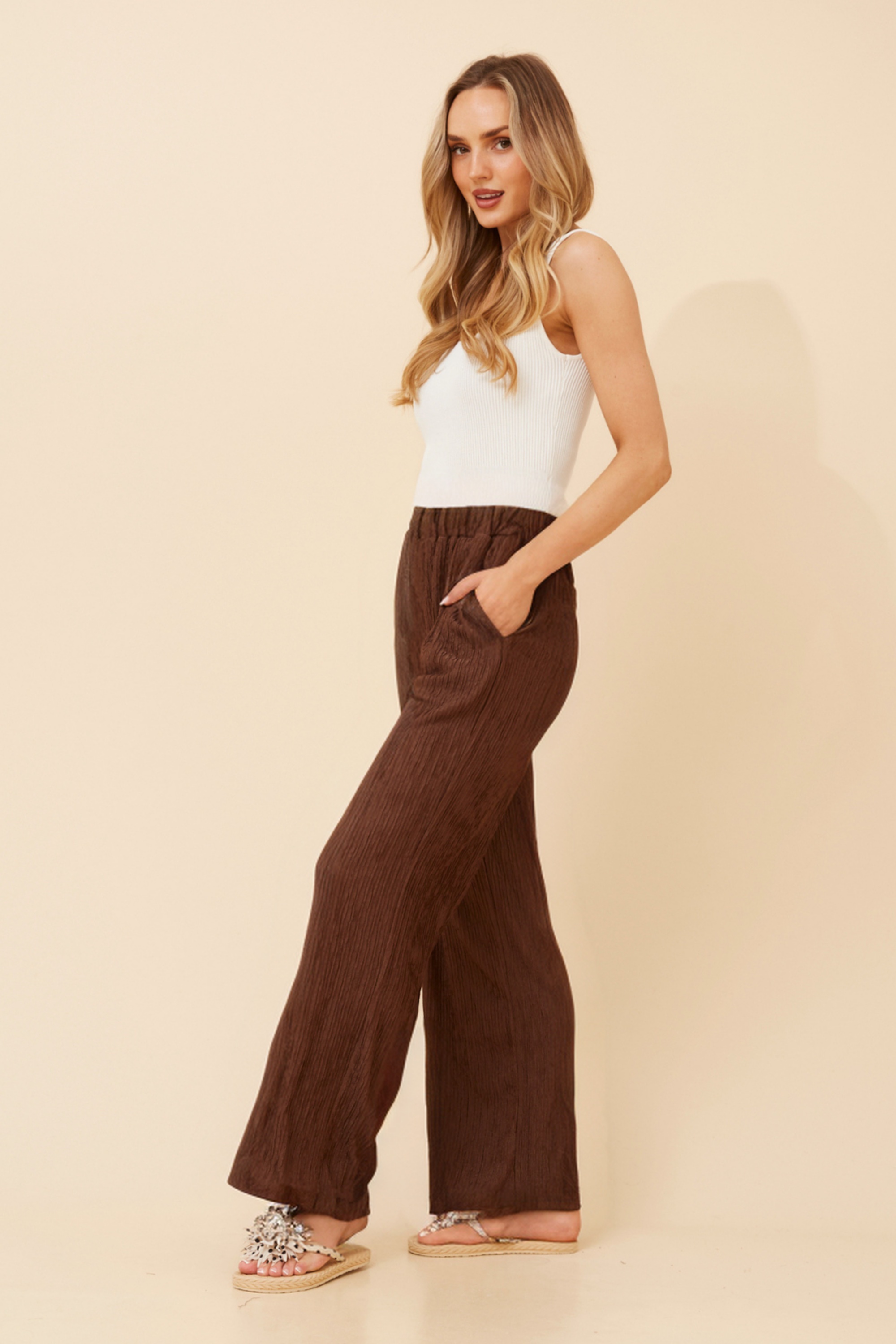 MERCER SOLID WIDE LEG PANTS