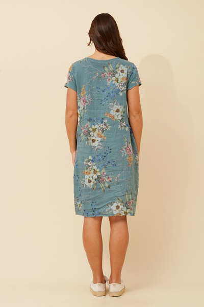MESSINA FLORAL LINEN DRESS