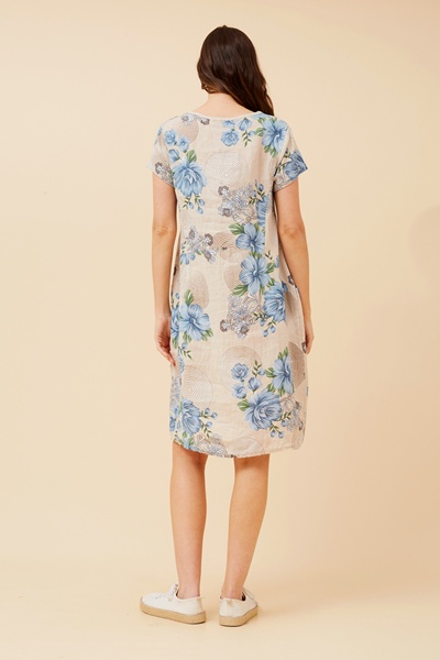 MESSINA FLORAL LINEN DRESS