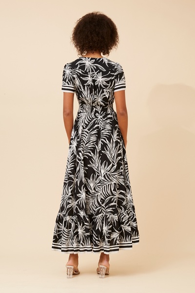 MIA PALM TREE PRINT DRESS