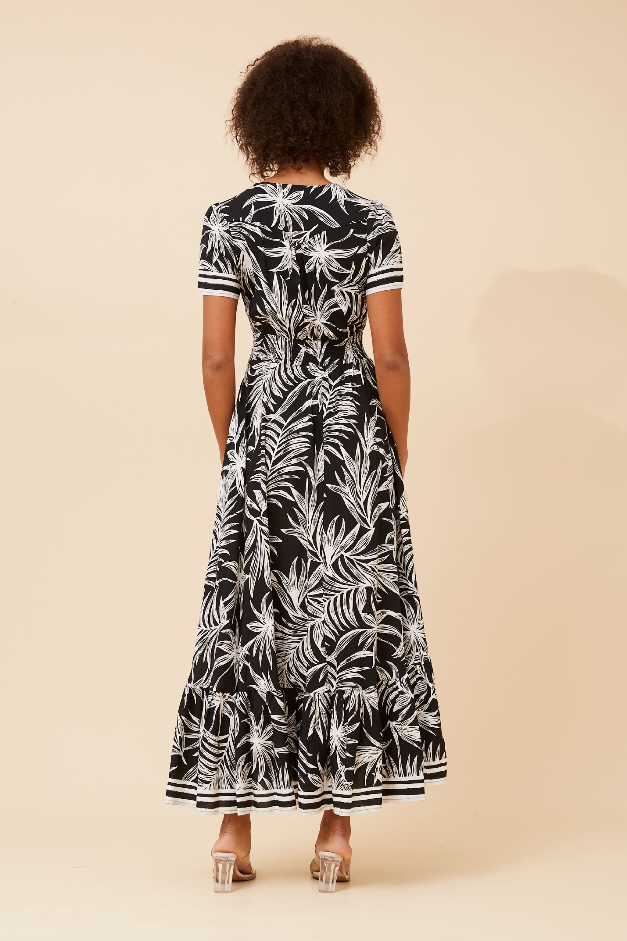 MIA PALM TREE PRINT DRESS