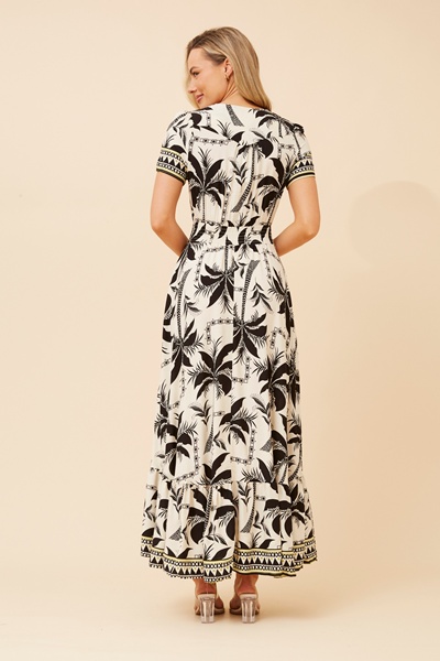 MIA PALM TREE PRINT DRESS