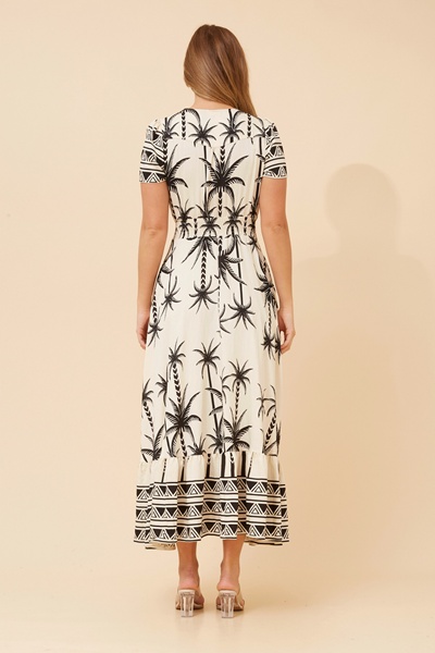 MIA PALM TREE PRINT DRESS