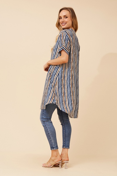 MICAH STRIPE PRINT TUNIC
